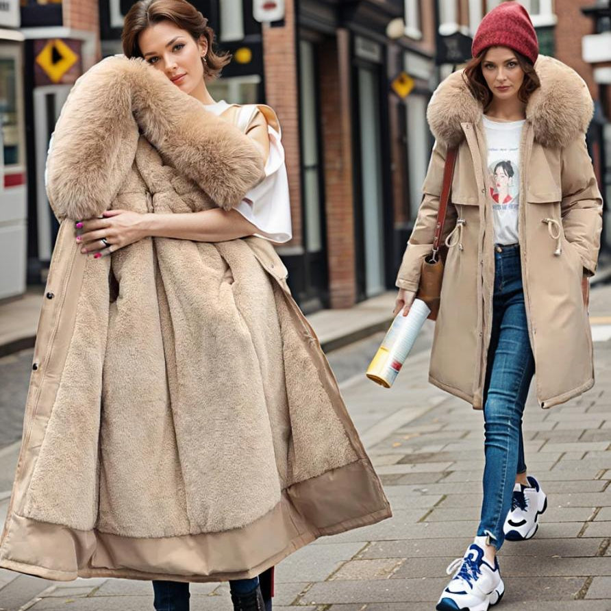 Dames Winter Parka - Waterdichte met Warme Voering en Capuchon