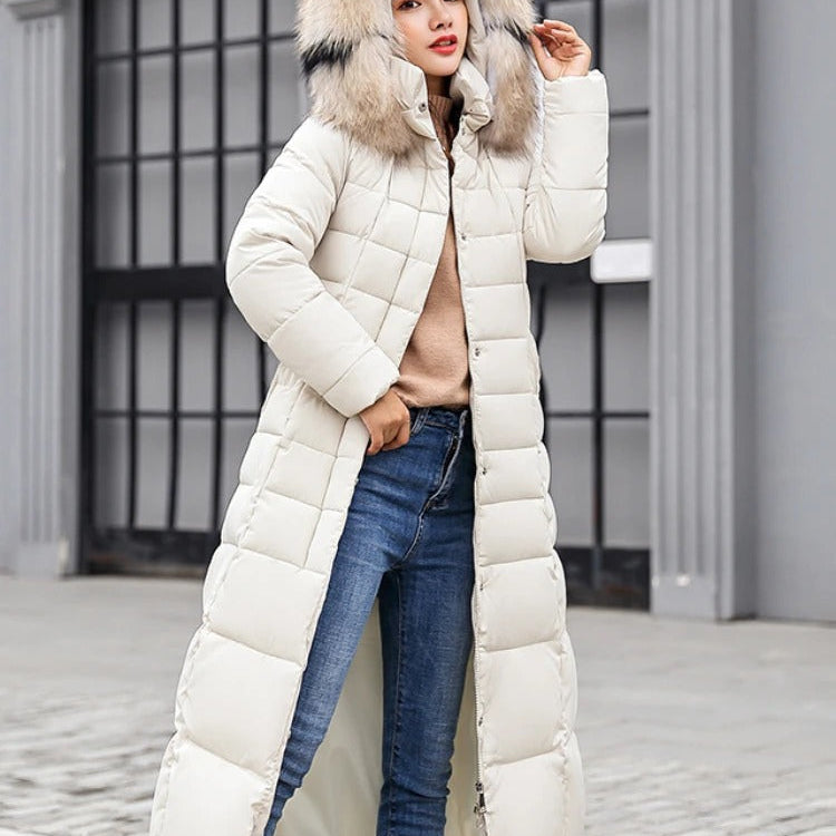 Dames Lange Parka - Met Capuchon en Ceintuur