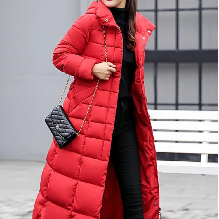 Dames Lange Parka - Met Capuchon en Ceintuur