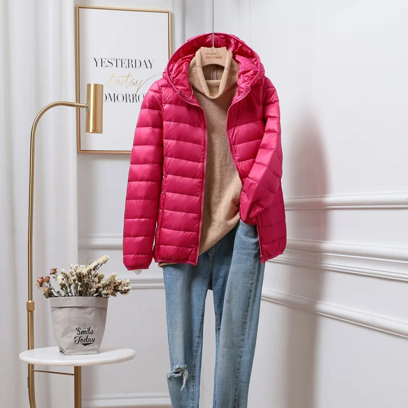 Women's Puffer Jacket - Quilted Coat with Hood