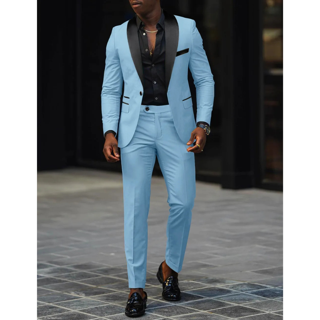 Heren Pak - Slim Fit met Sjaalkraag