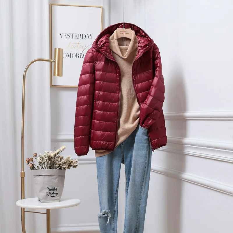 Women's Puffer Jacket - Quilted Coat with Hood