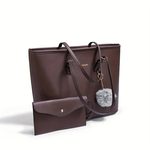 Dames Tote Bag - Ruime Schoudertas met Bijpassende Portemonnee