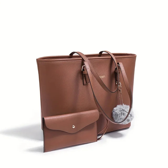 Dames Tote Bag - Ruime Schoudertas met Bijpassende Portemonnee
