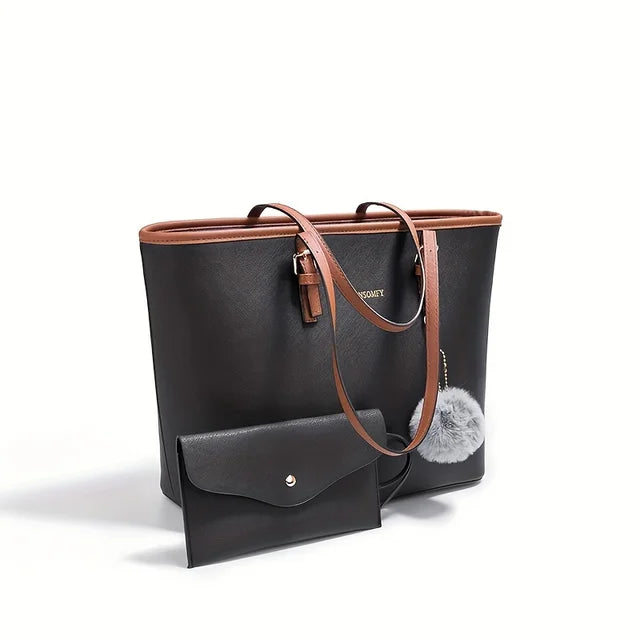 Dames Tote Bag - Ruime Schoudertas met Bijpassende Portemonnee
