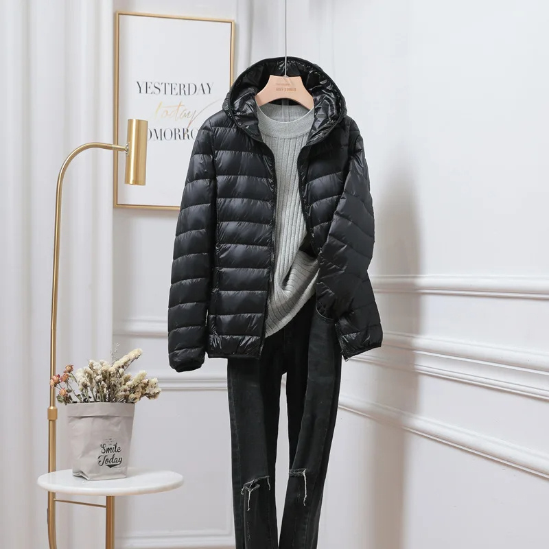 Women's Puffer Jacket - Quilted Coat with Hood