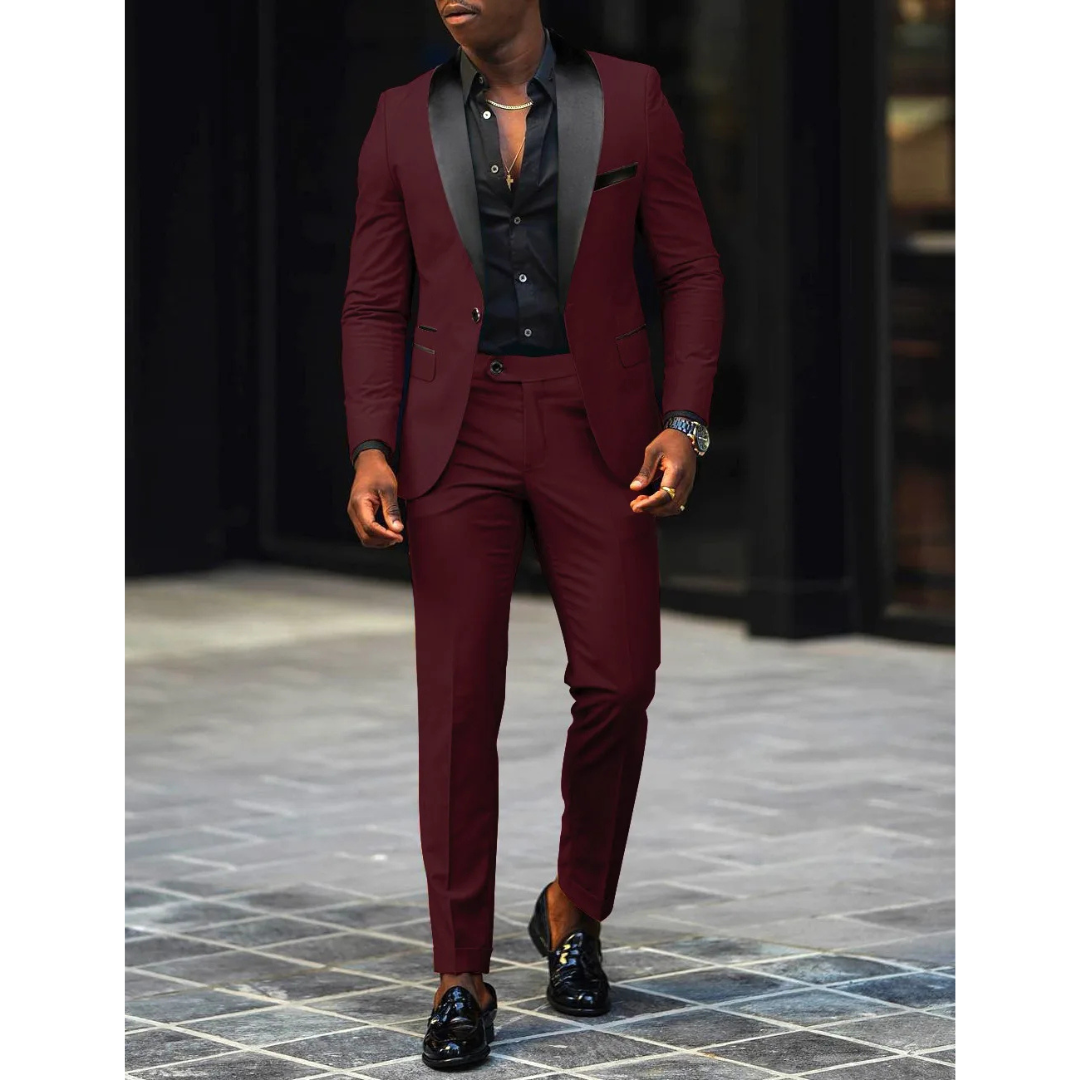 Heren Pak - Slim Fit met Sjaalkraag