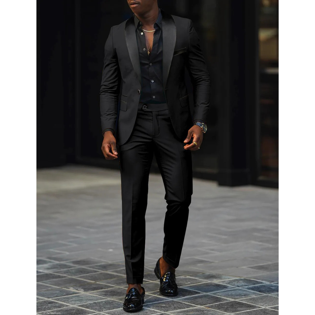 Heren Pak - Slim Fit met Sjaalkraag