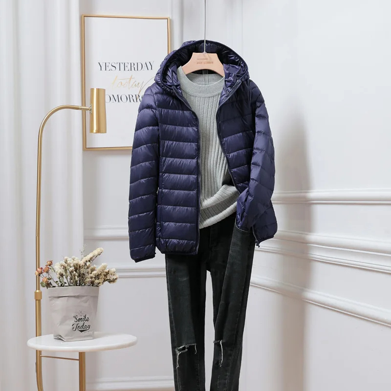 Women's Puffer Jacket - Quilted Coat with Hood