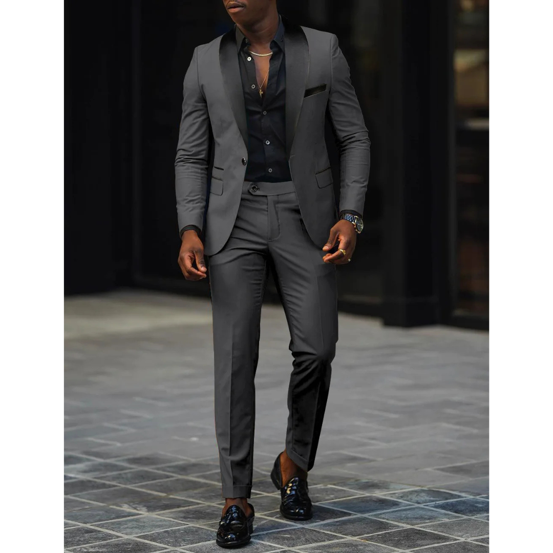 Heren Pak - Slim Fit met Sjaalkraag
