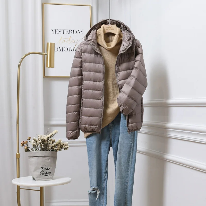 Women's Puffer Jacket - Quilted Coat with Hood