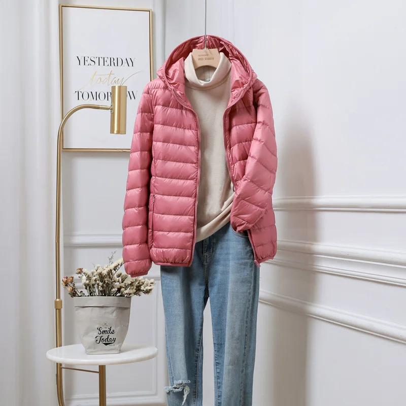 Women's Puffer Jacket - Quilted Coat with Hood