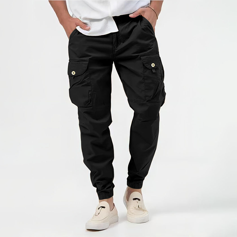 Heren Cargobroek - Slim Fit met Elastische Zomen