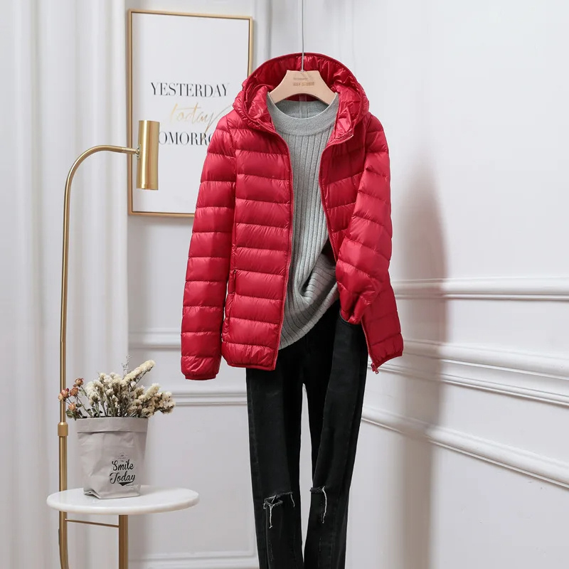 Women's Puffer Jacket - Quilted Coat with Hood