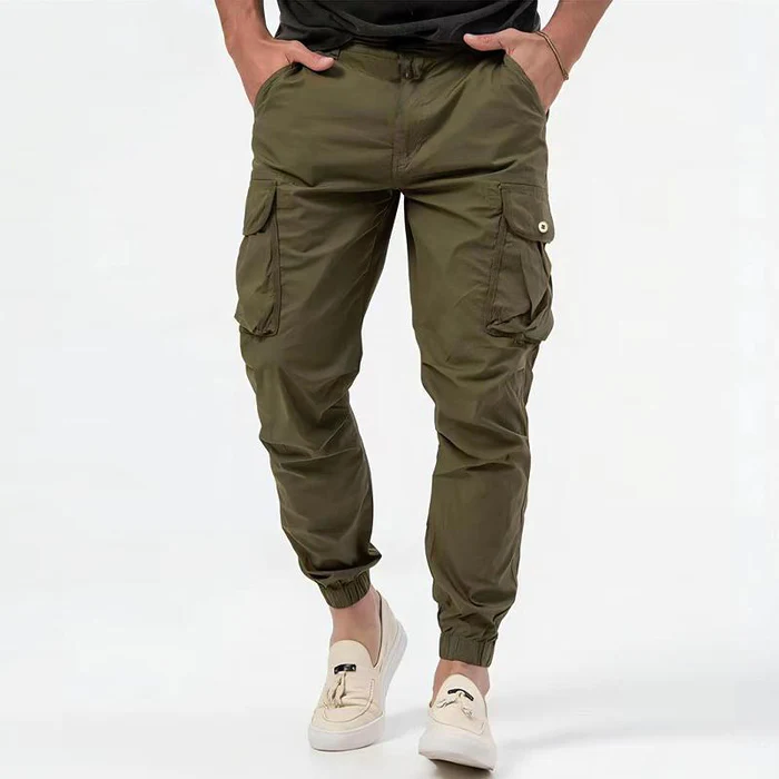 Heren Cargobroek - Slim Fit met Elastische Zomen