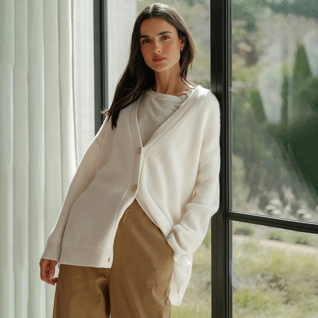 Dames Oversized Vest - Lange Pasvorm Gebreid