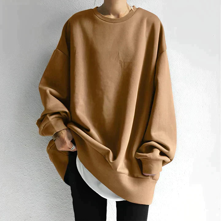 Women's Oversized Sweater - With Round Neck