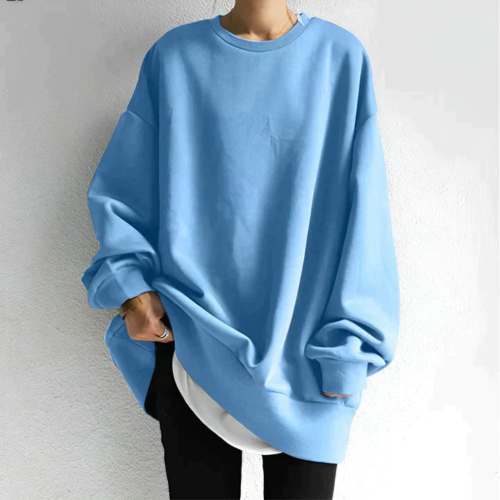 Women's Oversized Sweater - With Round Neck