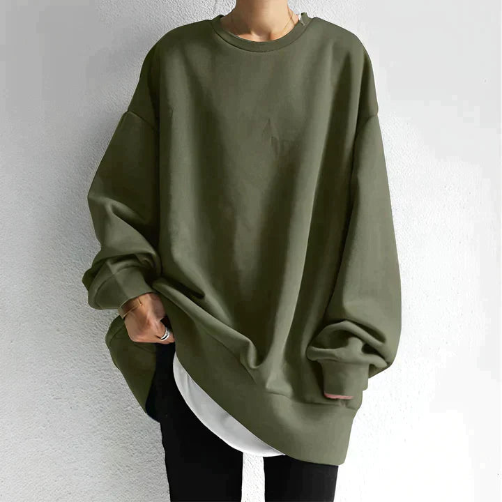 Women's Oversized Sweater - With Round Neck