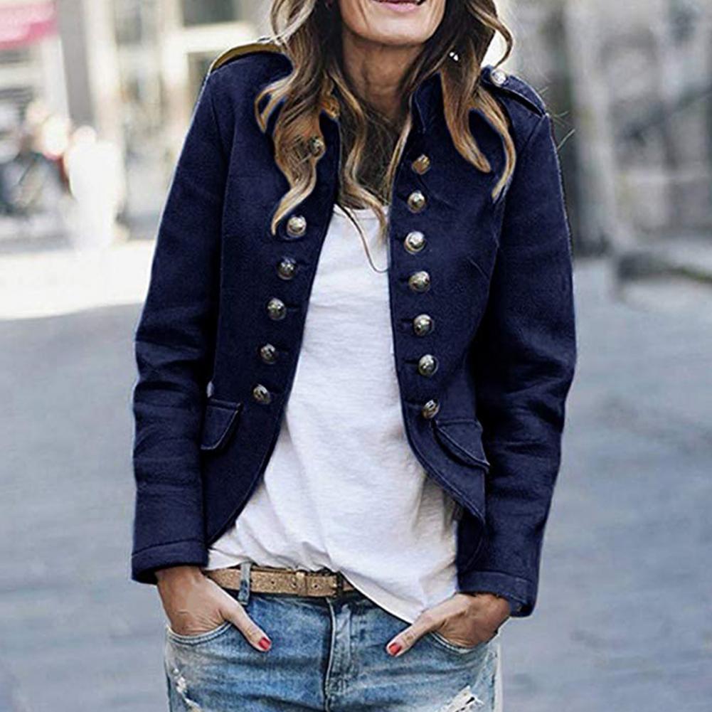Women's Short Blazer - Double Row Buttons