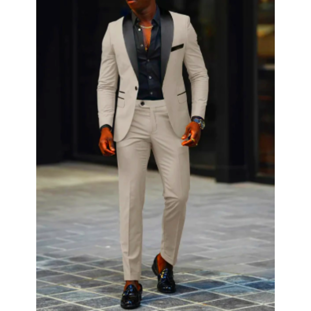Heren Pak - Slim Fit met Sjaalkraag