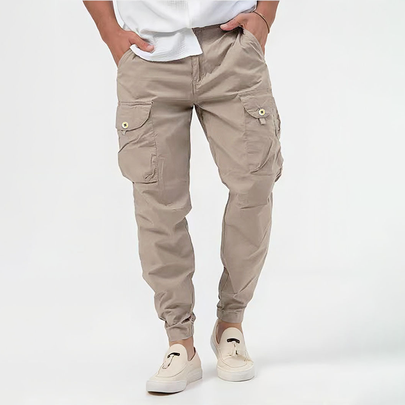 Heren Cargobroek - Slim Fit met Elastische Zomen