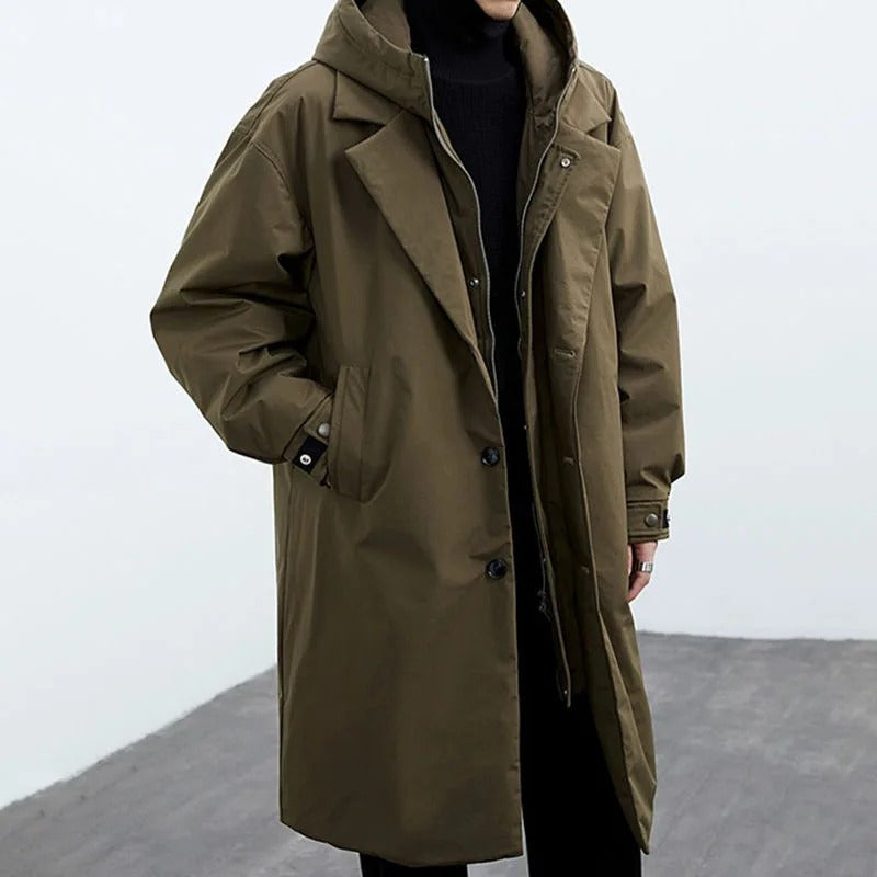 Heren Trenchcoat - Waterdicht met capuchon